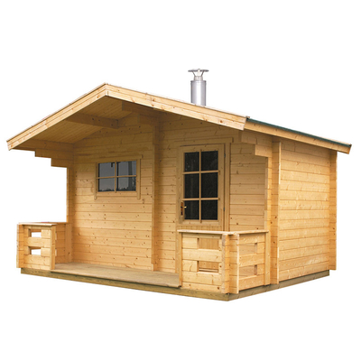 Cabine infrarouge lointaine en bois impeccable nordique extérieure de sauna de 6 personnes traditionnelle