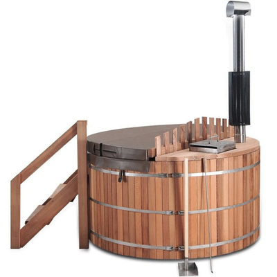 Sauna brûlant en bois extérieur Kit Hot Tub Wet Steam de baril