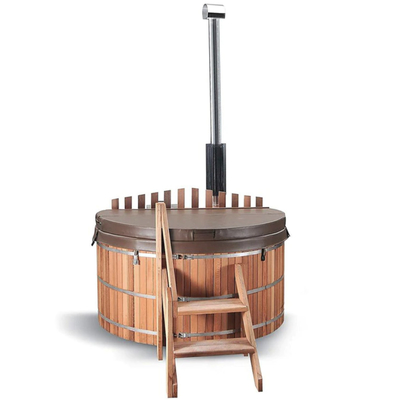 Sauna brûlant en bois extérieur Kit Hot Tub Wet Steam de baril