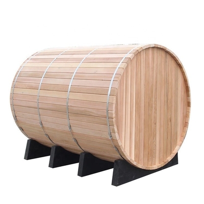 Sauna en bois extérieur de baril de Bropools de style rustique avec le panneau de commande d'ordinateur