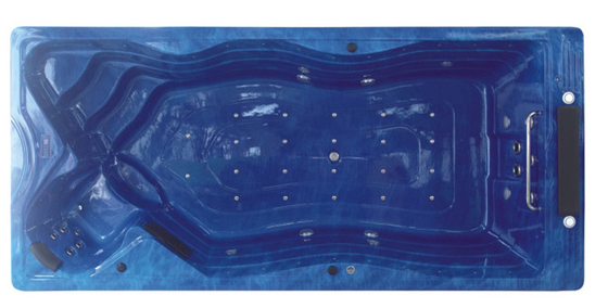 Grand système de filtrage extérieur de natation sans fin de 7 personnes de piscine préfabriquée de station thermale double