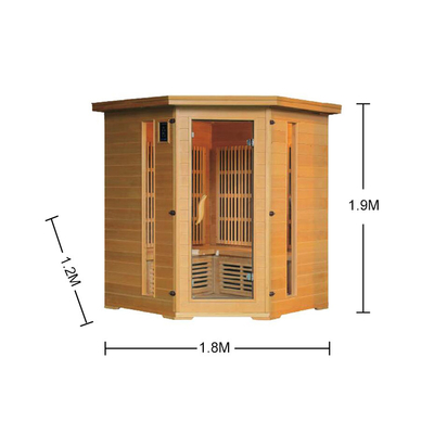 L'infrarouge de luxe de combinaison de roche et l'étoile menée par sauna traditionnel allume le bain de vapeur faisant le coin de sel