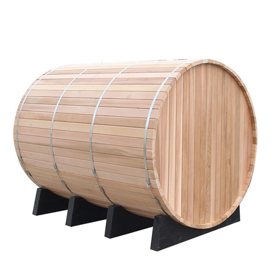 Catégorie claire Cedar Barrel Sauna rouge 4Person 6kw sans porche pour les saunas extérieurs
