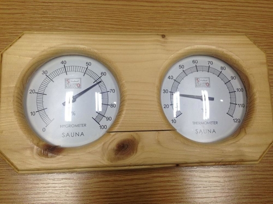 Hygromètre thermo de sauna en bois sec de bain de vapeur