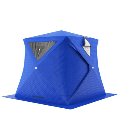 Tente bleue de sauna extérieur portatif en nylon avec de grands produits campants de Windows