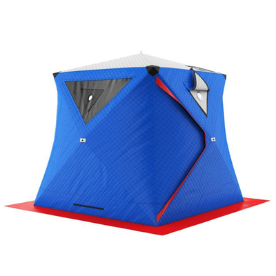 Tente bleue de sauna extérieur portatif en nylon avec de grands produits campants de Windows