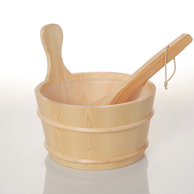 Pin Pail With Insert Sauna Bucket de l'épaisseur 4L 5L 6L de 1.3CM avec le fond