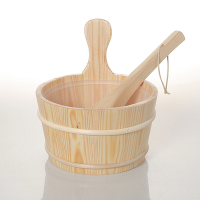 Pin Pail With Insert Sauna Bucket de l'épaisseur 4L 5L 6L de 1.3CM avec le fond