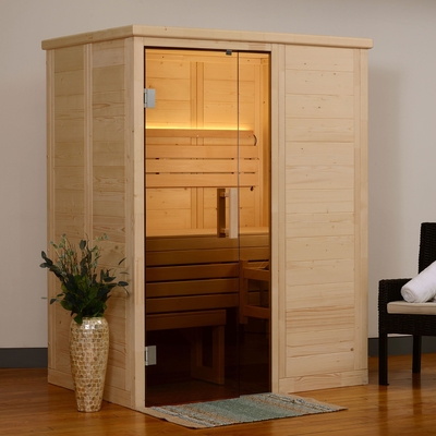 Vapeur impeccable nordique solide 6kw de sauna d'intérieur en bois de 2 personnes