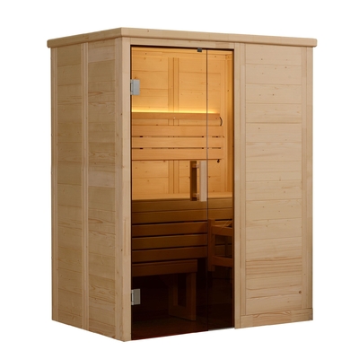 Vapeur impeccable nordique solide 6kw de sauna d'intérieur en bois de 2 personnes