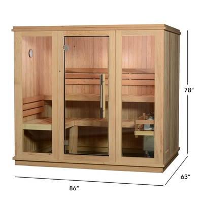 cèdre rouge ETL de la vapeur 220V en bois d'intérieur traditionnel sec de sauna