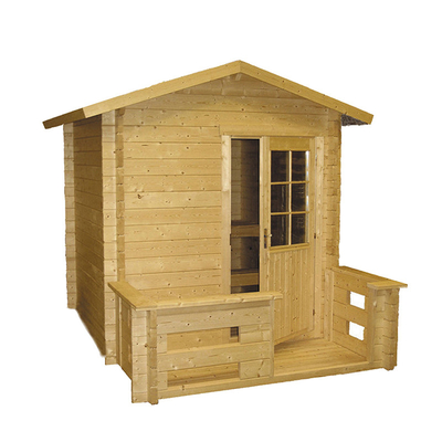 Cabine en bois impeccable nordique traditionnelle de sauna de vapeur de la personne 4-6 extérieure