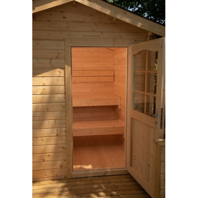 Cabine en bois impeccable nordique traditionnelle de sauna de vapeur de la personne 4-6 extérieure